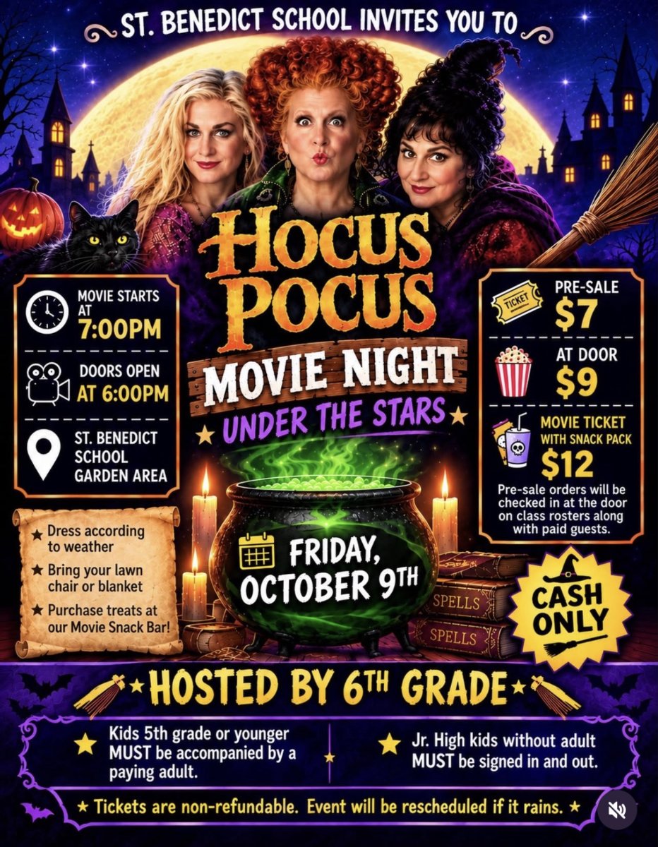 Movie night flyer